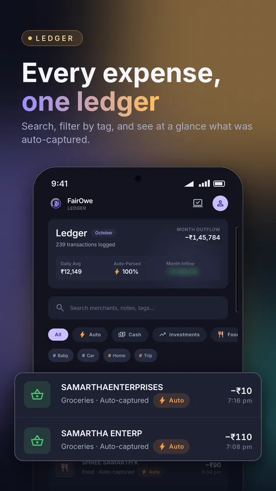 The ledger of every expense